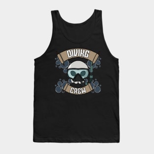 Diving crew Jolly Roger pirate flag Tank Top